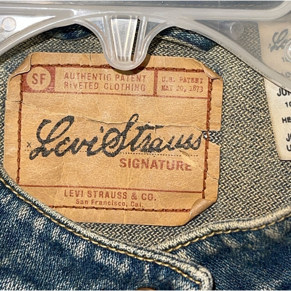 Levi Strauss juniors denim jacket size 13 -14 GUC - Picture 7 of 8